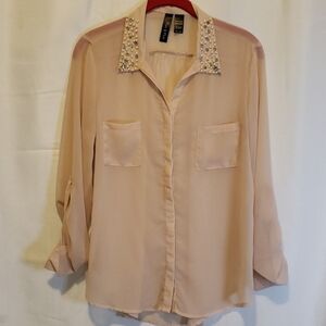 Fun &flirt light pink sheer blouse # 021